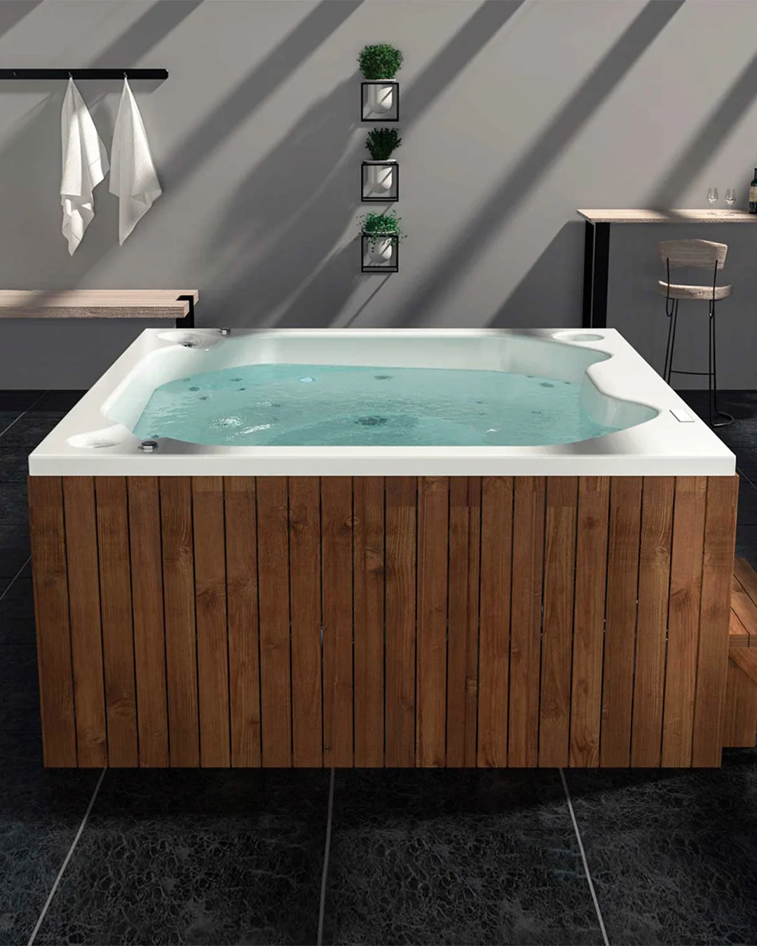 Jacuzzi en interiores